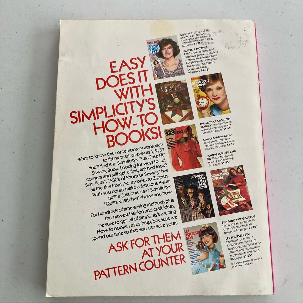 Vtg Simplicity Sewing Book Simplicity Magazine 1979 Tips Tricks How Tos Pattern - Picture 2 of 8